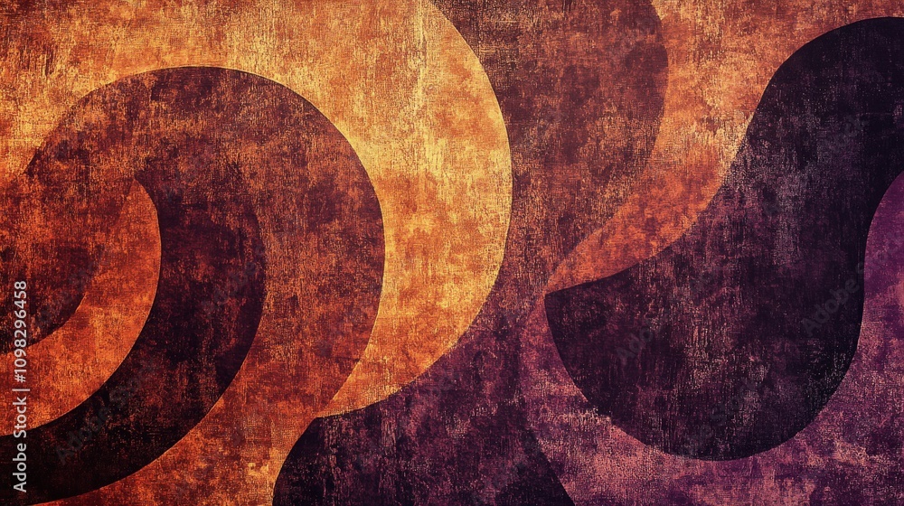 Aufkleber abstract grunge background with curved shapes and color variations