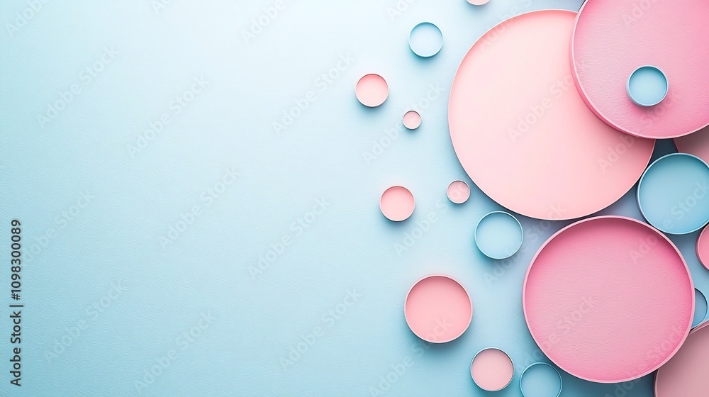 Aufkleber serene and modern background featuring a soft pastel gradient in blue and pink hues accented by eleg