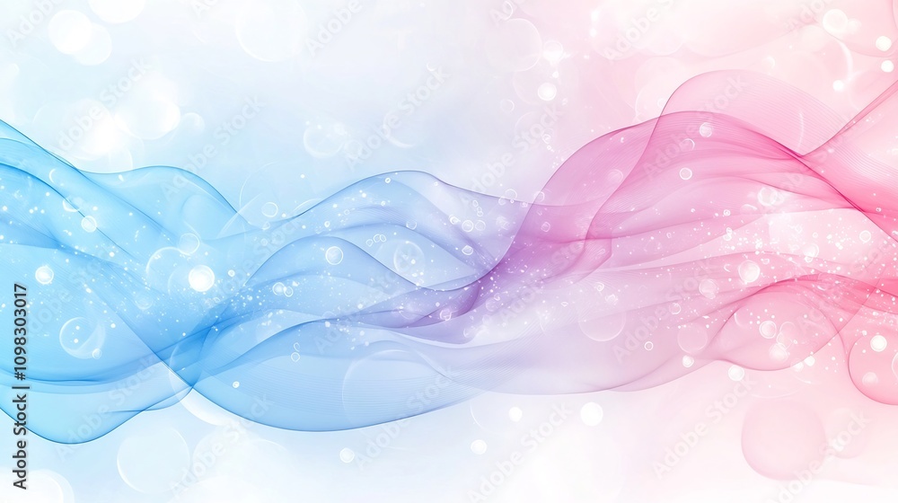 Poster soft and minimalist abstract background with pastel blue and pink circles this soothing contemporary