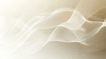Obraz premium Soft gradient background with flowing white lines in a calming and minimalist design creating a spacious and serene composition perfect for text overlays digital art and various design applications