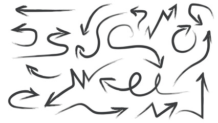 Hand-Drawn Arrow Collection – Stylish Doodle Arrows for Design Projects