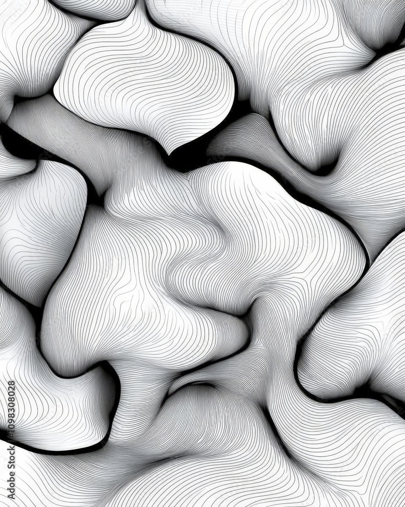 Poster intricate abstract patterns with flowing lines create a dynamic visual experience. perfect for backg