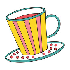 A Beautiful colorful cups vector on white background, colorful cups, cups, 