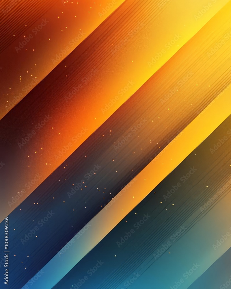 Poster This vibrant abstract background features diagonal lines in warm and cool colors, creating a dynamic visual effect perfect for digital design projects.