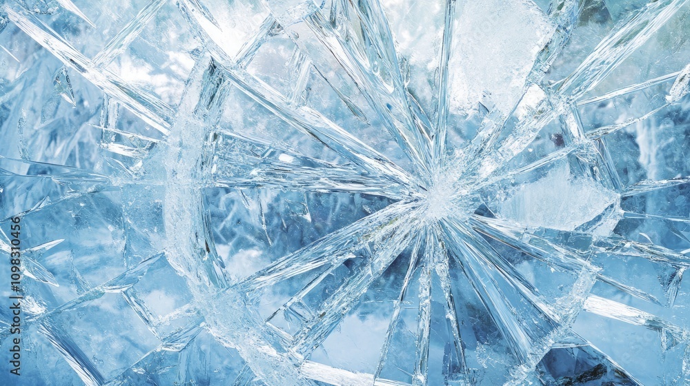 Aufkleber delicate shards of ice create a stunning tapestry of winter textures, ideal for enhancing web design