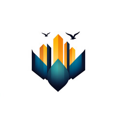 Startup incubator emblem logo design entrepreneurial spirit digital art modern environment creative viewpoint innovation concept