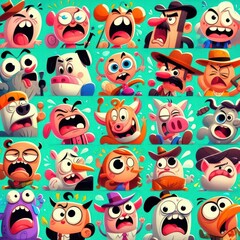 Various fictional cartoon characters with artificial intelligence