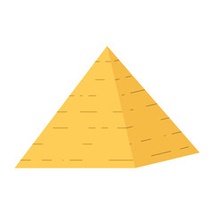 vector illustration of pyramid in white background