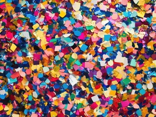 vibrant abstract background filled with celebration and colorful confetti, evoking a sense of joy and festivity, perfect for party themes and festive events