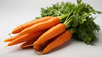 A bunch of carrots and green leaves