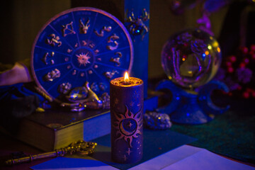 Rite on Christmas, wicca or pagan energy magic. Christmas eve prediction. Attracting love, money...