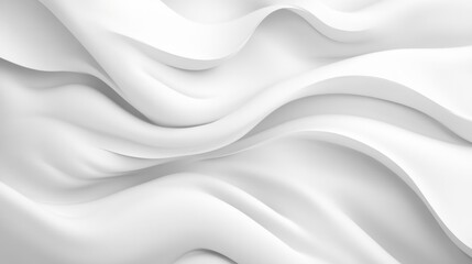 Abstract White Wavy Surface with Subtle Texture