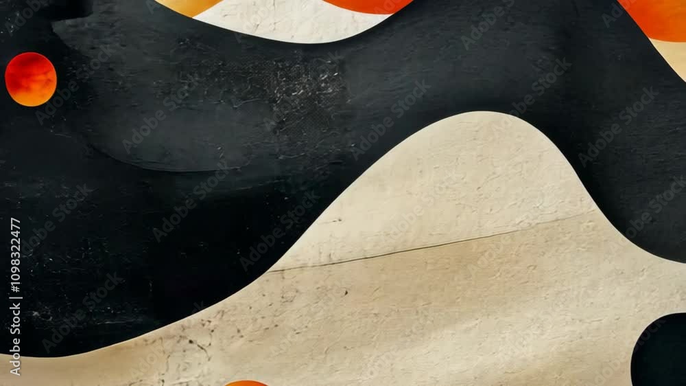 Wall mural abstract wave design with flowing curves and light texture