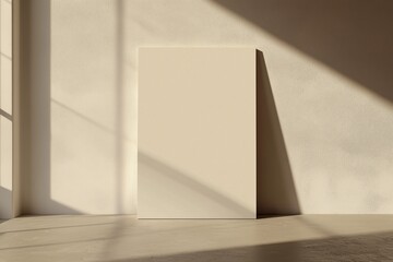 Clean and professional mockup of a poster against a simple background, ideal for showcasing artwork, promotional designs, or branding visuals