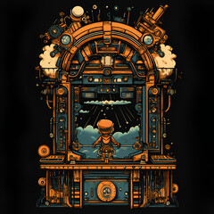 Gen z gamers dive into high-tech adventure at a futuristic gaming hub urban landscape digital art immersive atmosphere exciting concept