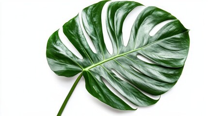 Obraz premium Stunning Monstera Leaf: Tropical Beauty in Nature