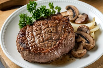 juicy steak with a crispy, browned crust