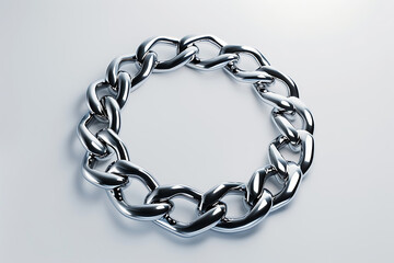 A silver bangle bracelet with a delicate chain, Bracelet for women - Stainless Steel, silver trinket with a place for a photo. present. on a white background.