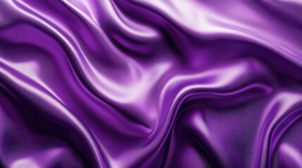 Obraz premium Draped Purple Satin Fabric with Smooth, Elegant Waves