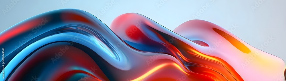 Poster abstract colorful liquid wave forms design