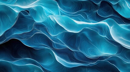 Obraz premium Fluid Deep Blue and Turquoise Gradient with Seamless Blending Patterns, Perfect for Backgrounds, Textures, and Abstract Designs in Various Creative Projects