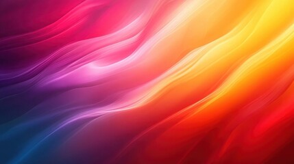 Fototapeta premium Abstract Vibrant Gradient Background with Diagonal Flowing Waves of Colorful Tones in Shades of Pink, Red, Orange, and Yellow for Artistic Designs