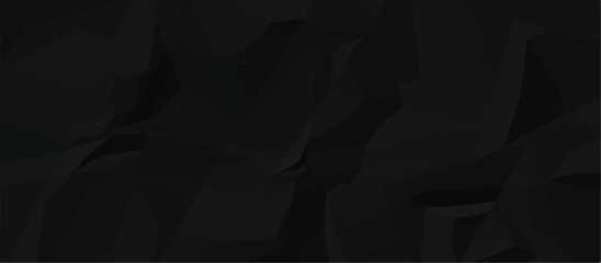 Fototapeta premium Black crumpled paper texture background. Crumpled paper ball isolated on black with clipping path. panorama grunge wrinkly paper texture background, crumpled pattern texture. paper crumpled texture.
