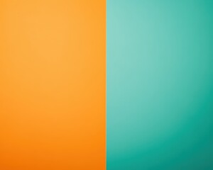 Obraz premium Vibrant orange and turquoise backgrounds for design and creative projects.