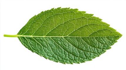 Obraz premium Close-up of a vibrant green leaf