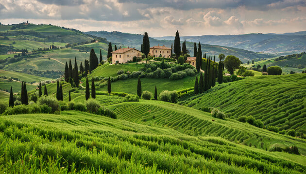 Paysage pittoresque de la campagne toscane
