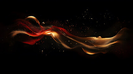 The flow of gold and red