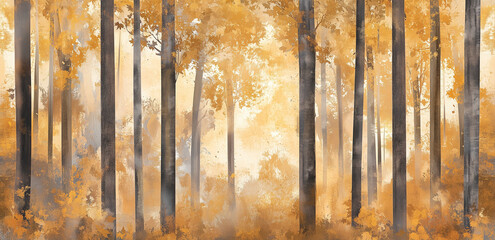 Golden Autumn Forest
