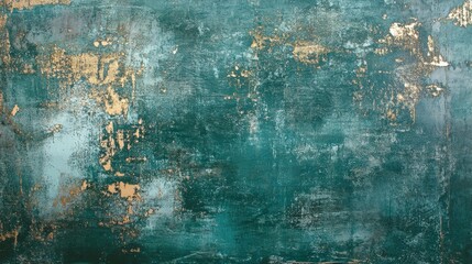 Obraz premium Abstract Green and Gold Textured Background