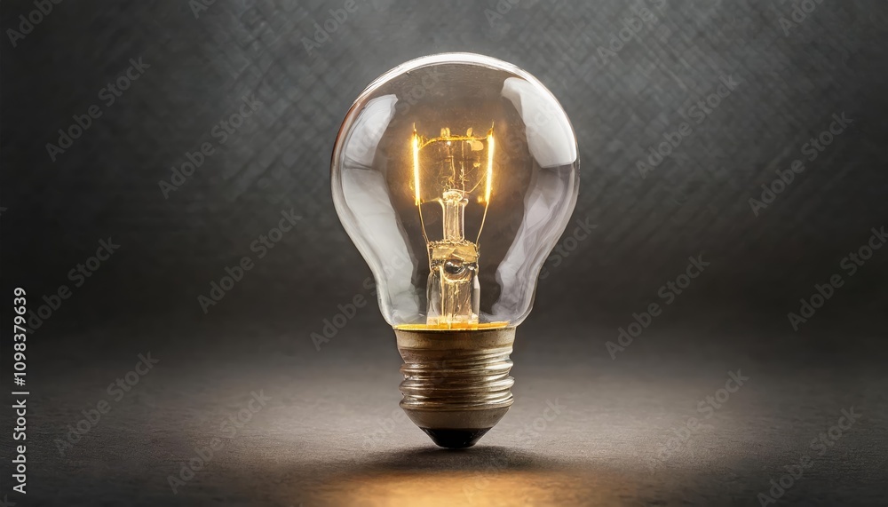 Poster transparent background lightbulb image - high-resolution isolated led lamp with clear glass, spiral 
