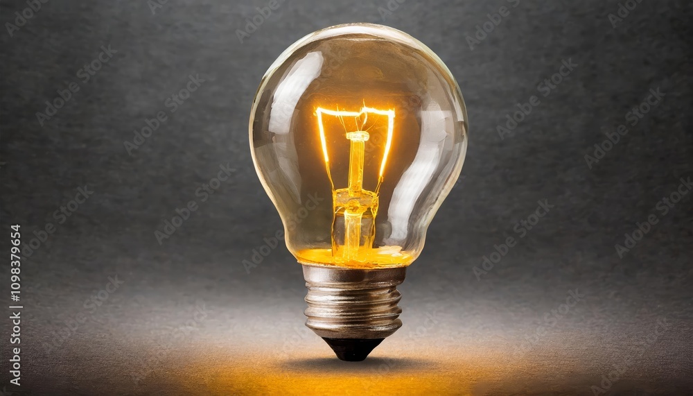 Poster high-quality isolated lightbulb with transparent background for versatile use in designs, presentati