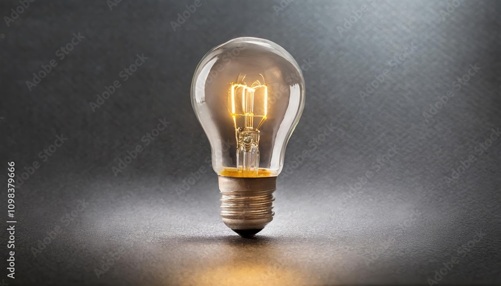 Poster high-resolution image of a lightbulb isolated on a transparent background, ideal for design, present