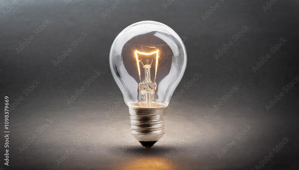 Aufkleber high-quality image of a lightbulb isolated on a transparent background, featuring realistic design a