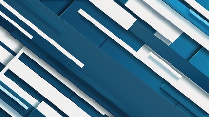 Obraz premium Blue and White Geometric Lines - a modern and captivating 3D composition. The crisp lines and contrasting colors create a visually dynamic and engaging design.