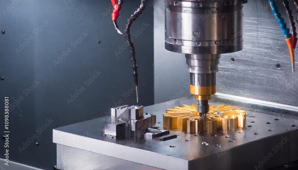 Poster high-precision metalworking cnc milling machine for advanced cutting and machining processes featuri