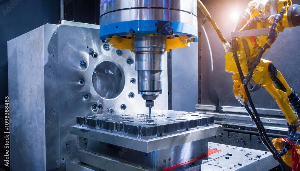 Poster advanced cnc milling machine for metalworking applications â€“ cutting-edge technology in precision 