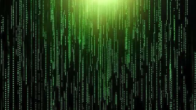 Digital Green Matrix Pattern Code Background Loop
