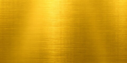 Fototapeta premium A shiny gold metal plate with a smooth surface, showcasing a rich texture and reflective quality