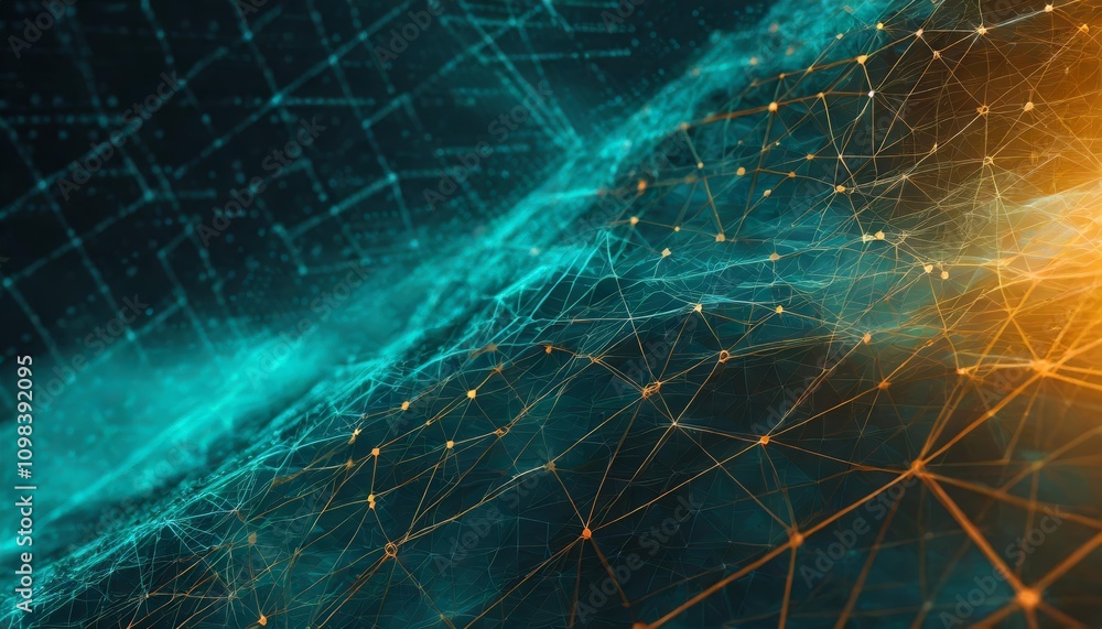 Poster dynamic and immersive modern digital abstract d background featuring a sleek, futuristic design. ide