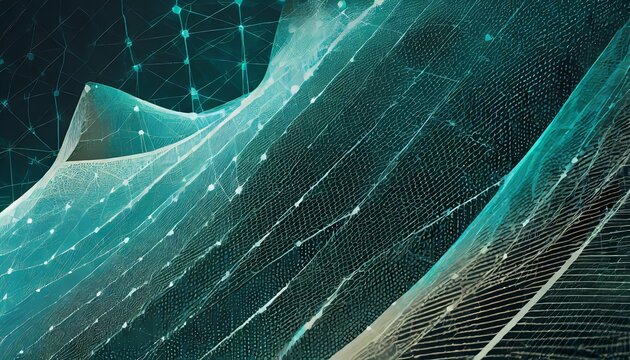 Cutting-Edge Digital Abstract D Background Featuring Dynamic Geometric Patterns and Futuristic Design Elements, Ideal for Depicting Advanced Network Capabilities and Technological