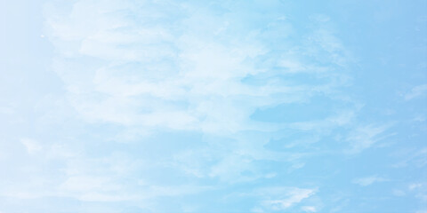 sunny sky blue light watercolor background. Aquarelle painting brush effect card paper textured canvas cloudy smoke space for text, entertaining card, template. aquamarine color graphics illustration