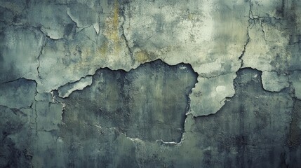 Obraz premium Cracked and Weathered Concrete Wall