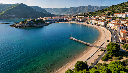 Fototapeta premium Vue panoramique d'une baie pittoresque