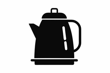 Obraz premium Electric kettle silhouette vector, kettle icon vector