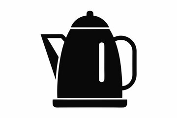 Fototapeta premium Electric kettle silhouette vector, kettle icon vector