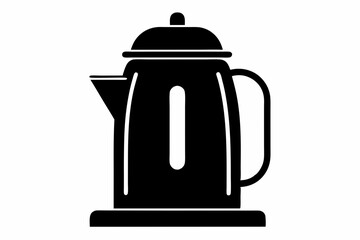 Fototapeta premium Electric kettle silhouette vector, kettle icon vector
